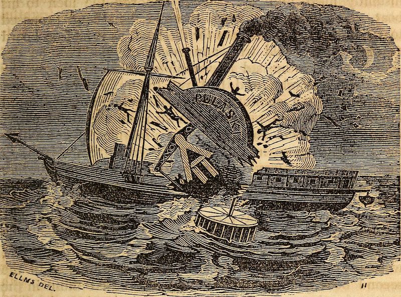 The Pulaski explodes